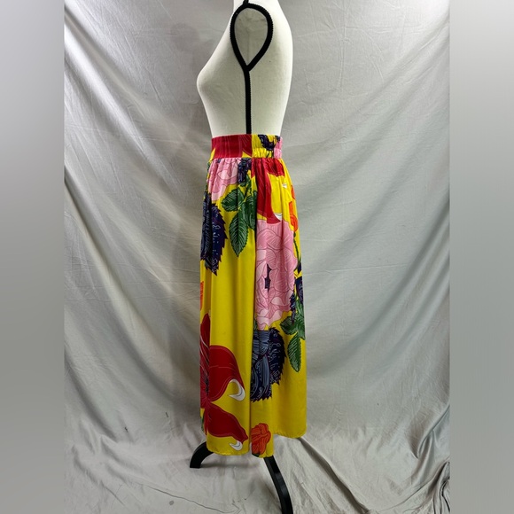 Yellow Boho Floral Print Women's Skirt - Picture 9 of 10